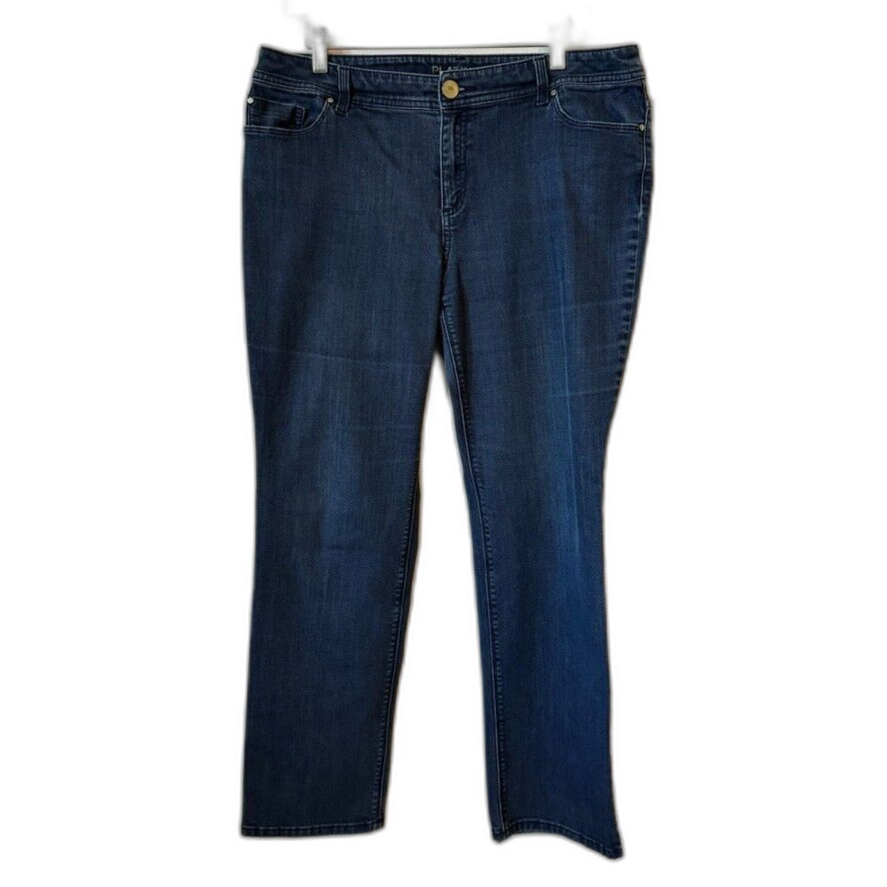 Chico's Platinum Jeans Sz 2 Short (12-14 Short) Straight Leg Stretch